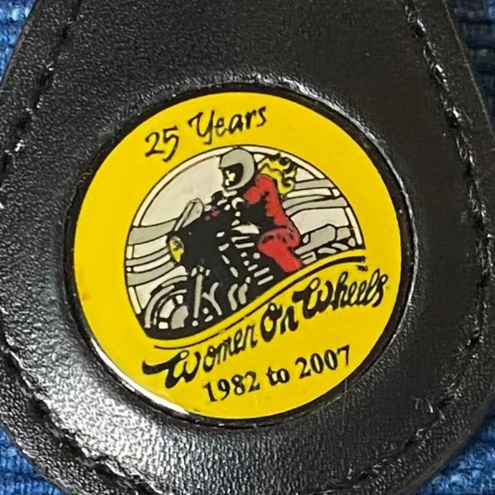 Women On Wheels 25 Years 2007 Keychain Fob Motorcycle Club 49B